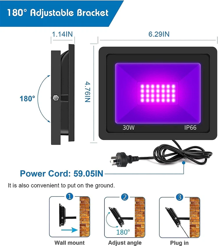 30W Black Lights for Glow Party 2 30W Black Lights for Glow Party 2