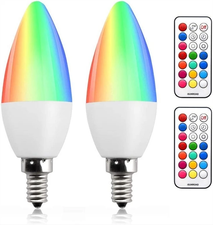 Renk Değiştiren RGB E14 Kısılabilir LED Mum Ampulü