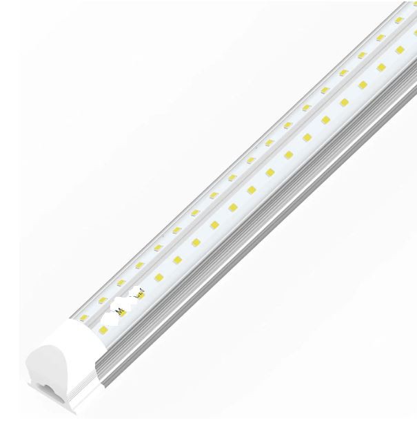 T8 8ft V Şekli Led Tüp 60w Entegre 6500k Şeffaf