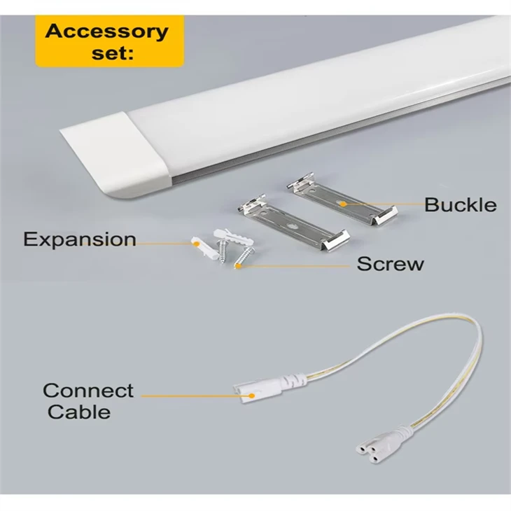 30W 5000K Natural White IP65 LED Linear Triproof Batten Light Linkable Industrial Linear Lamp best