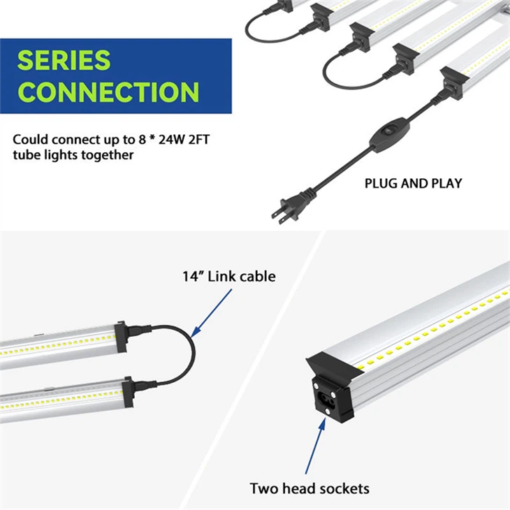 4ft T5 LED Grow Light Bar - Indoor Plant & Hydroponic Lighting