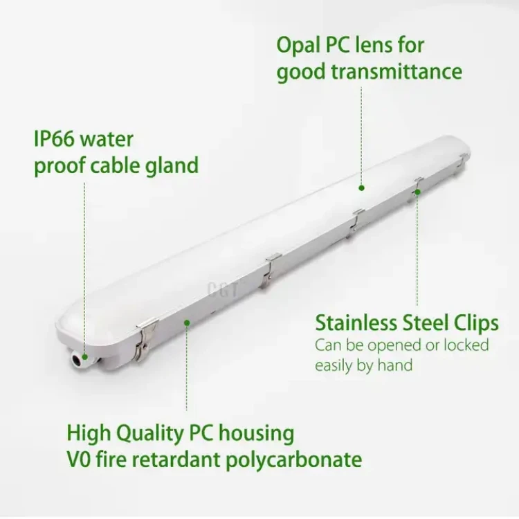 ip65 tri proof led lighting fixture