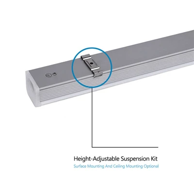 2 ft Bağlanabilir LED T5 Çift Tüplü Işık - 15W, 5000K, Şeffaf Kapak