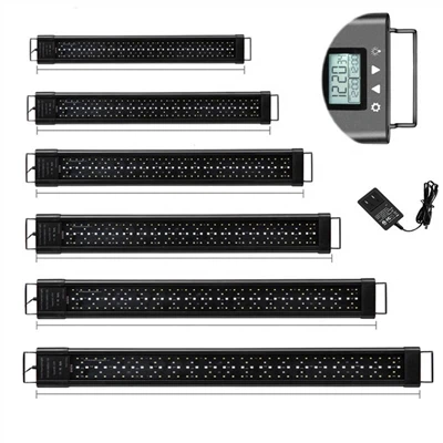 IP68 60W RGB Akvaryum Işığı, Zamanlayıcı ve Uzatılabilir Braket ile