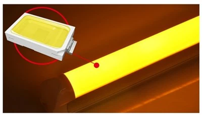 Sarı Anti-UV Böceklere Dayanıklı Led Tüp Cam İç Mekan T8 Led Tüp Aydınlatma